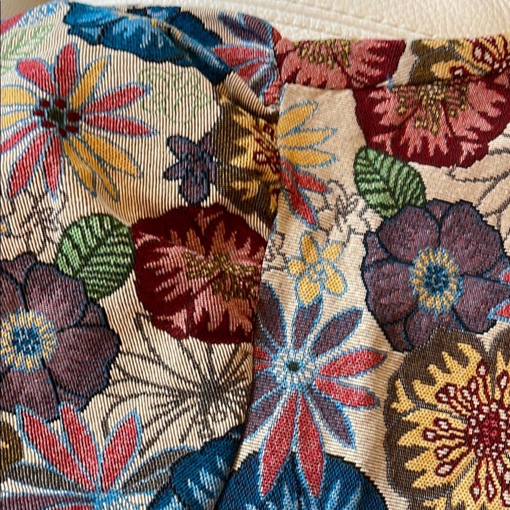 Blue Velvet Floral Crop Puff Sleeve Jacket - Picture 6 of 9